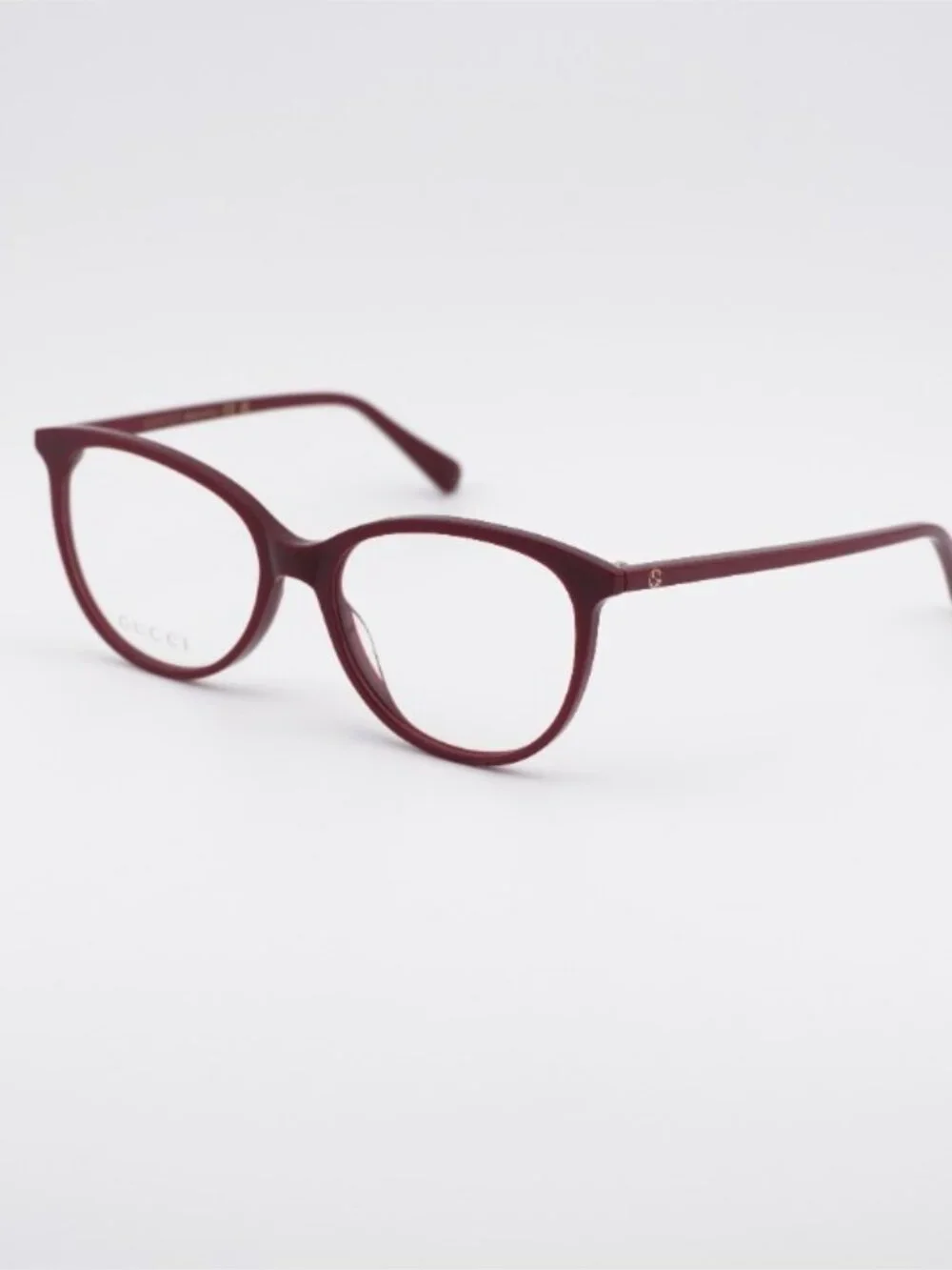 Gucci GG0550O 011 Eyeglasses Burgundy 53mm Cat Eye Frame